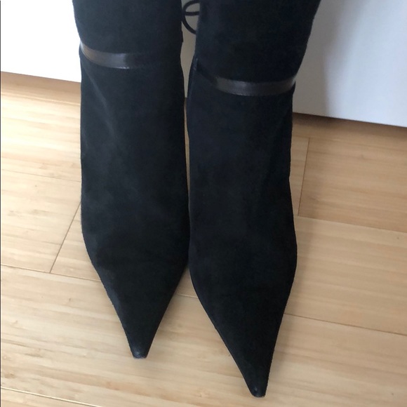 Leather and suede knee high boots 38 - Picture 5 of 7